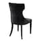 Manhattan Comfort Reine Velvet Dining Chair (Set of Two) in Black and Walnut DC007-BK - alternate 2